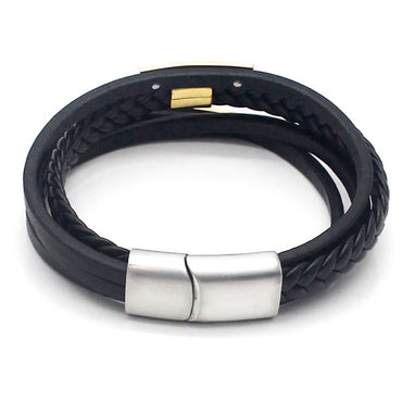 Perhiasan Gelang Leather Pria Vernyx Luxiora - VERNYX