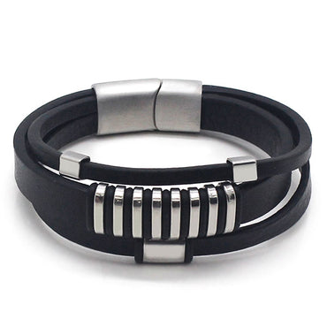 Perhiasan Gelang Leather Pria Vernyx Fencerlac - VERNYX