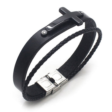 Perhiasan Gelang Silica  Pria Vernyx Cross Braidlist - VERNYX