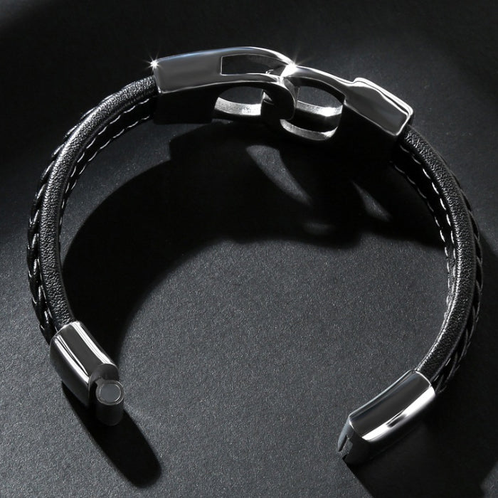 Perhiasan Gelang Leather Pria Vernyx Handcuff - VERNYX