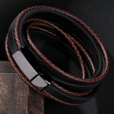 Perhiasan Gelang Leather Pria Vernyx Therawolf - VERNYX
