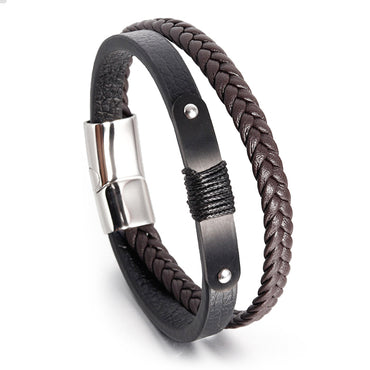 Perhiasan Gelang Kulit Pria Vernyx Binding Divergen - VERNYX