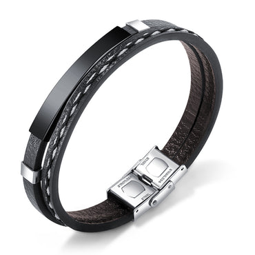 Perhiasan Gelang Kulit Pria Vernyx Light Dazzle - VERNYX