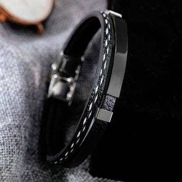 Perhiasan Gelang Kulit Pria Vernyx Light Dazzle - VERNYX