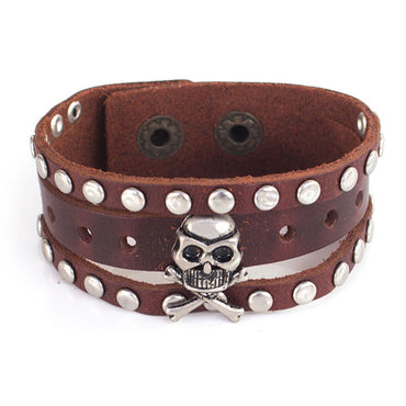 Perhiasan Gelang Kulit Pria Pirate - VERNYX