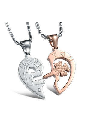 Perhiasan Kalung Couple Pasangan Stainless Vernyx Unlock Heart - VERNYX