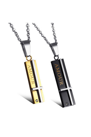 Perhiasan Kalung Couple Pasangan Stainless Vernyx Amour - VERNYX