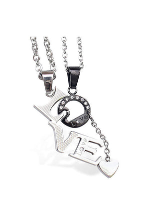 Perhiasan Kalung Couple Perhiasan Stainless Vernyx Our Love - VERNYX