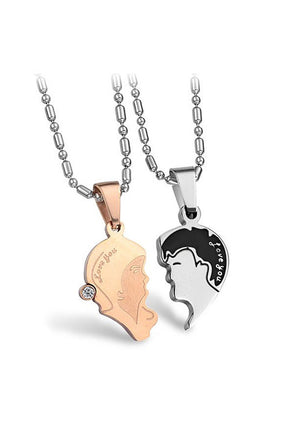Perhiasan Kalung Couple Pasangan Stainless Vernyx Your Face - VERNYX