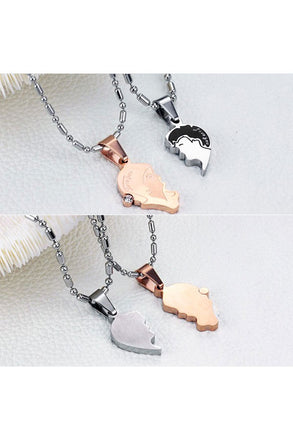 Perhiasan Kalung Couple Pasangan Stainless Vernyx Your Face - VERNYX
