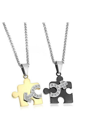 Perhiasan Kalung Couple Pasangan Stainless Vernyx Gender Jigsaw - VERNYX