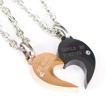 Perhiasan Kalung Couple Stainless Vernyx Love Fin - VERNYX