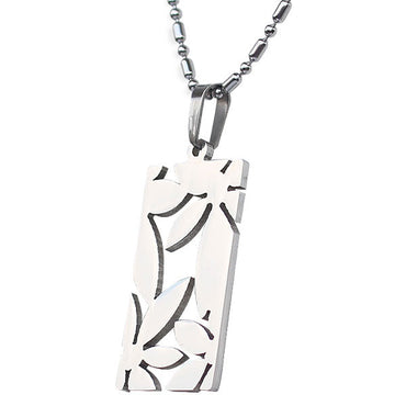 Perhiasan Kalung Stainless Wanita Vernyx Framed Leaf - VERNYX