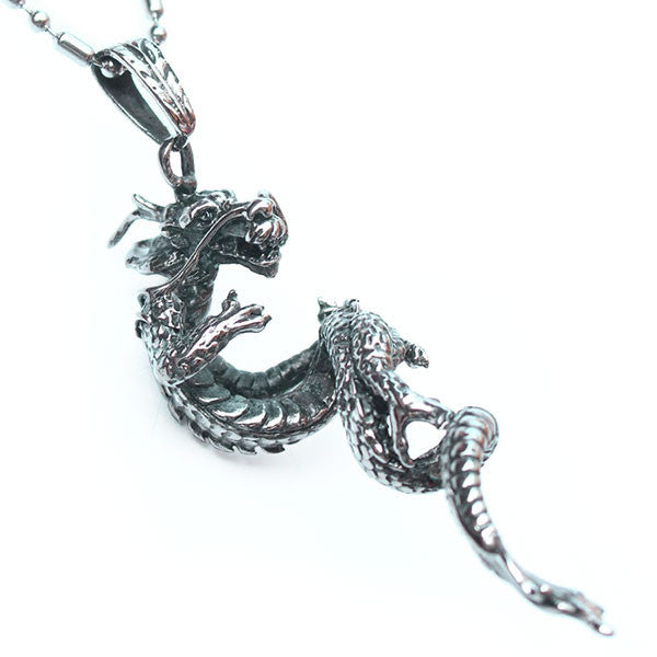 Perhiasan Kalung Gothic Stainless Pria Vernyx Dragon Twist - VERNYX