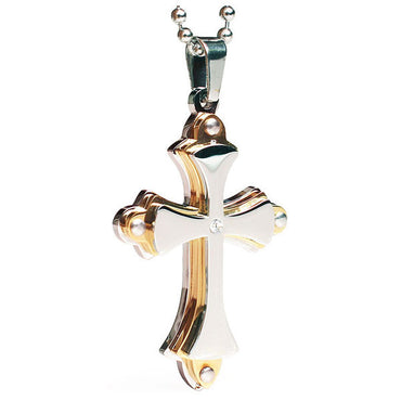 Perhiasan Kalung Salib Wanita / Pria  Stainless Vernyx Elder Cross - VERNYX
