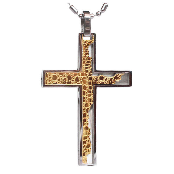 Perhiasan Kalung Salib Pria Stainless Vernyx Cracken Cross - VERNYX
