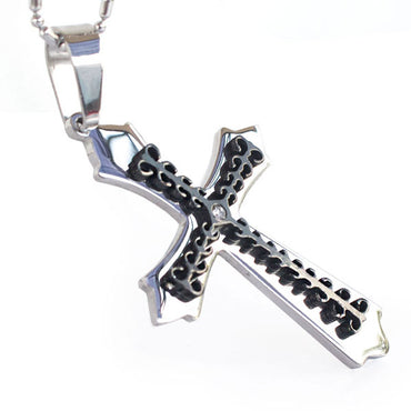 Perhiasan Kalung Salib Pria Stainless Vernyx Fire Cross - VERNYX