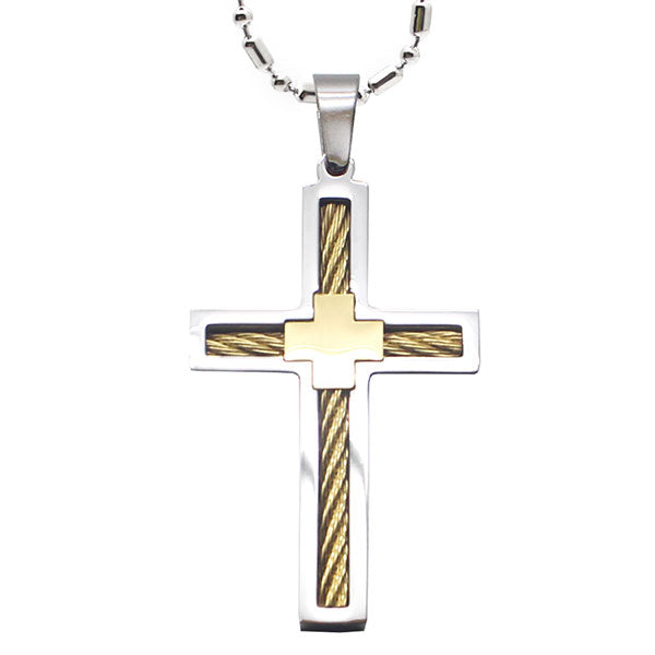 Perhiasan Kalung Salib Pria Stainless Vernyx Unbound Cross - VERNYX