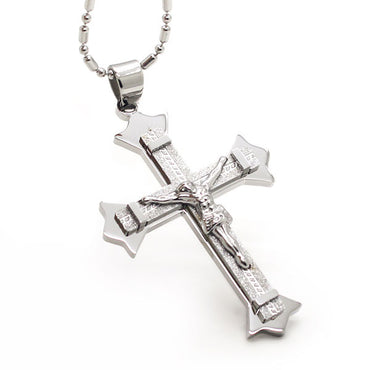 Perhiasan Kalung Salib Pria Stainless Vernyx Sentinel of Christ - VERNYX