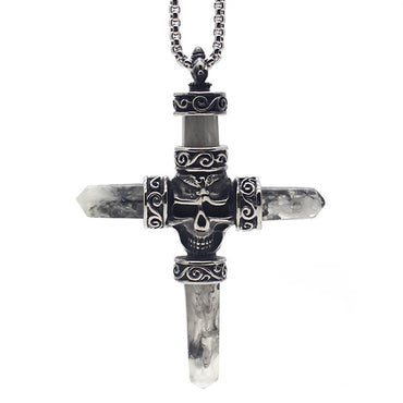 Perhiasan Kalung Salib Pria Stainless Vernyx Terraces Cross - VERNYX