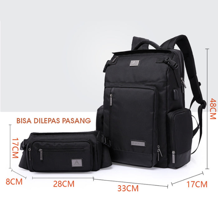 Tas Ransel Pria Fussion Backpack 3 in 1 - VERNYX