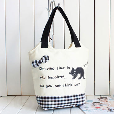 Tas Tote Wanita Vernyx Sleeping Cat - VERNYX