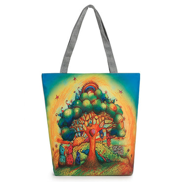 Tas Tote Kanvas Wanita Vernyx Life Tree - VERNYX