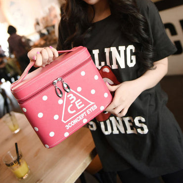 Tas Kosmetik Wanita Vernyx 3 Concept Polka - VERNYX